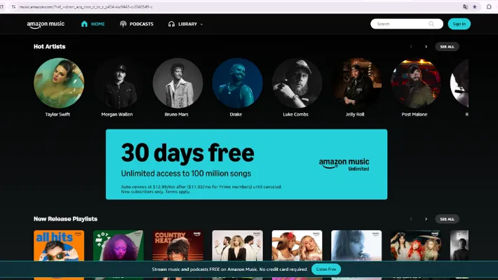 عرض Amazon Music Ultimate يتضمن Audible مجانًا