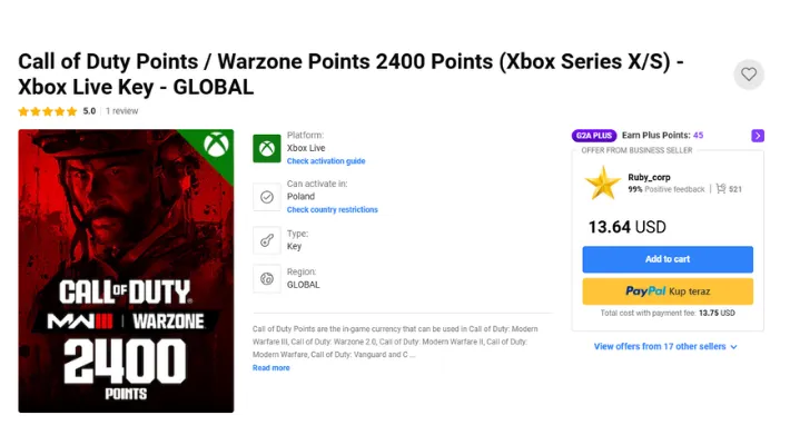 CoD Points Call of Duty et récompenses gratuites