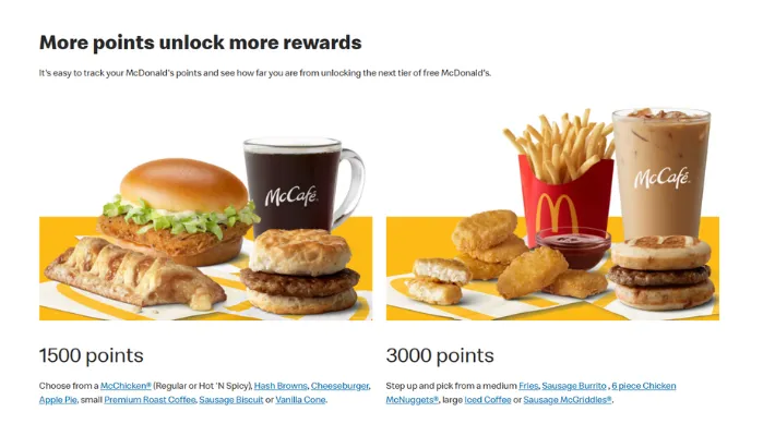 McDonald's rewards how it works and free food