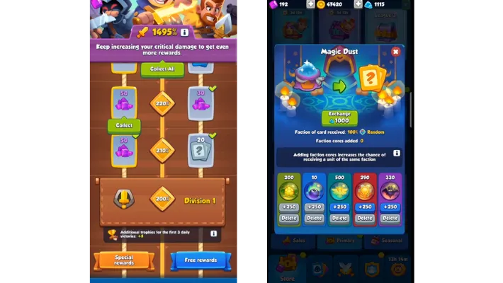 Rush Royale free rewards and crystals
