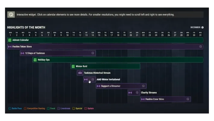 World of Tanks schedule and free premium